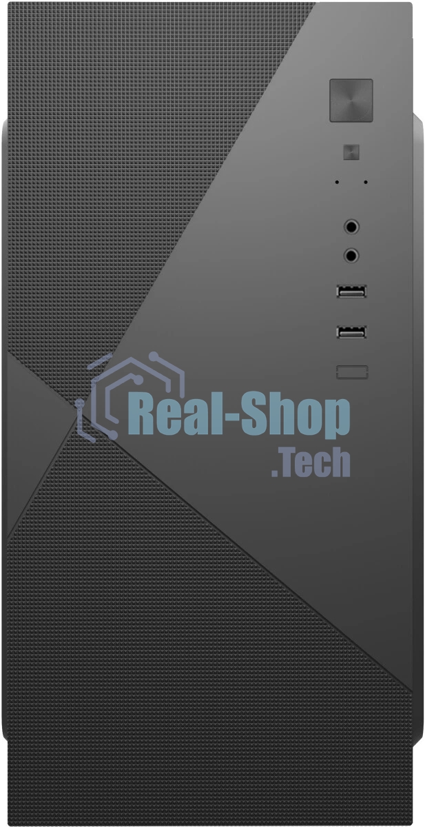 Компьютерный корпус с блоком питания 450Вт. Case Forza mATX, 450W, 2xUSB 2.0, Black, w/o FAN, 8 см fan PSU, power cord