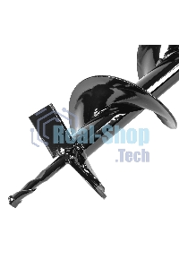 Шнек для грунта Denzel E-100, диаметр 100 мм, длина 800 мм, соединение 20 мм, несъемный нож