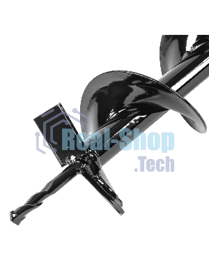 Шнек для грунта Denzel E-100, диаметр 100 мм, длина 800 мм, соединение 20 мм, несъемный нож