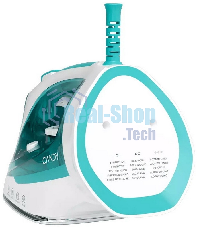 Утюг Candy CI-104 белый/бирюзовый, 2700 Вт, 50 г/мин, 160 г/мин, 370 мл