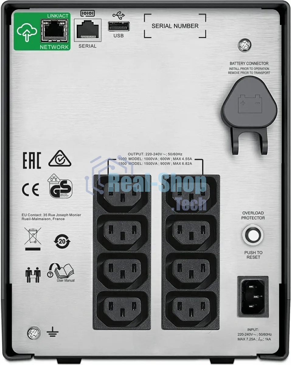 Источник бесперебойного питания APC Smart-UPS C SMC1000IC 600Вт 1000ВА черный