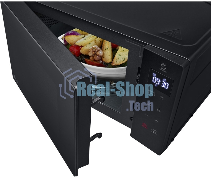 Микроволновая печь LG MH6032GAS черный, 20 л, 700 Вт, переключатели - сенсор