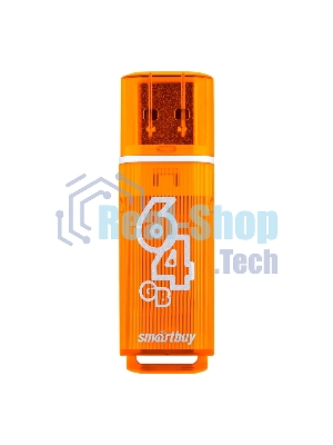 Флешка USB R/W Smartbuy R/W Glossy series Orange (SB64GbGS-Or), 64Gb, USB 2.0, R/W 25/15, оранжевый