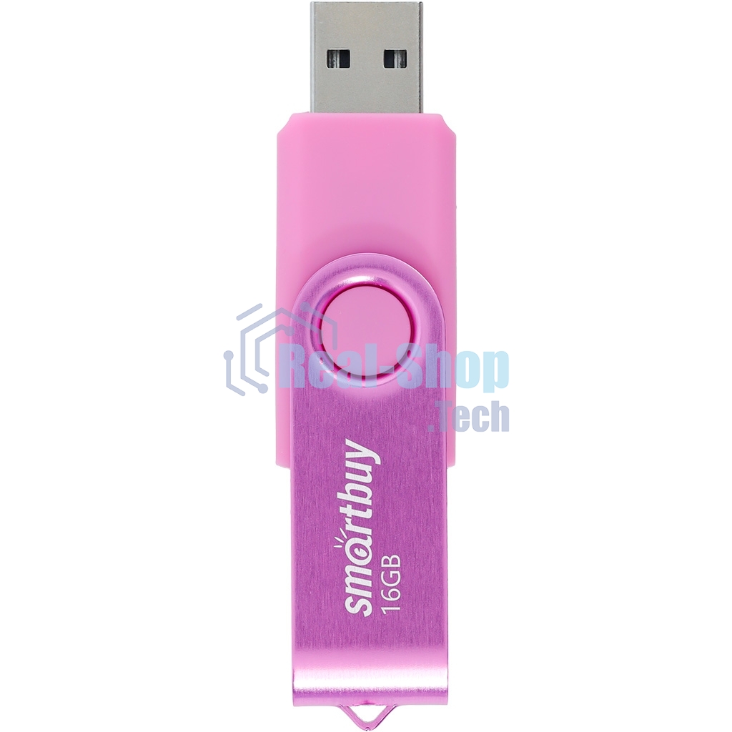Флешка USB Smartbuy Twist Pink (SB016Gb2TWP), 16Gb, USB 2.0, R/W 15/12, розовый