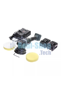 Профессиональная полировальная машина бесщеточная KLPRO KLPS18B-50 125мм (18В, Li-ion-2шт, 5.0А·ч, З/У - 4А, сумка)