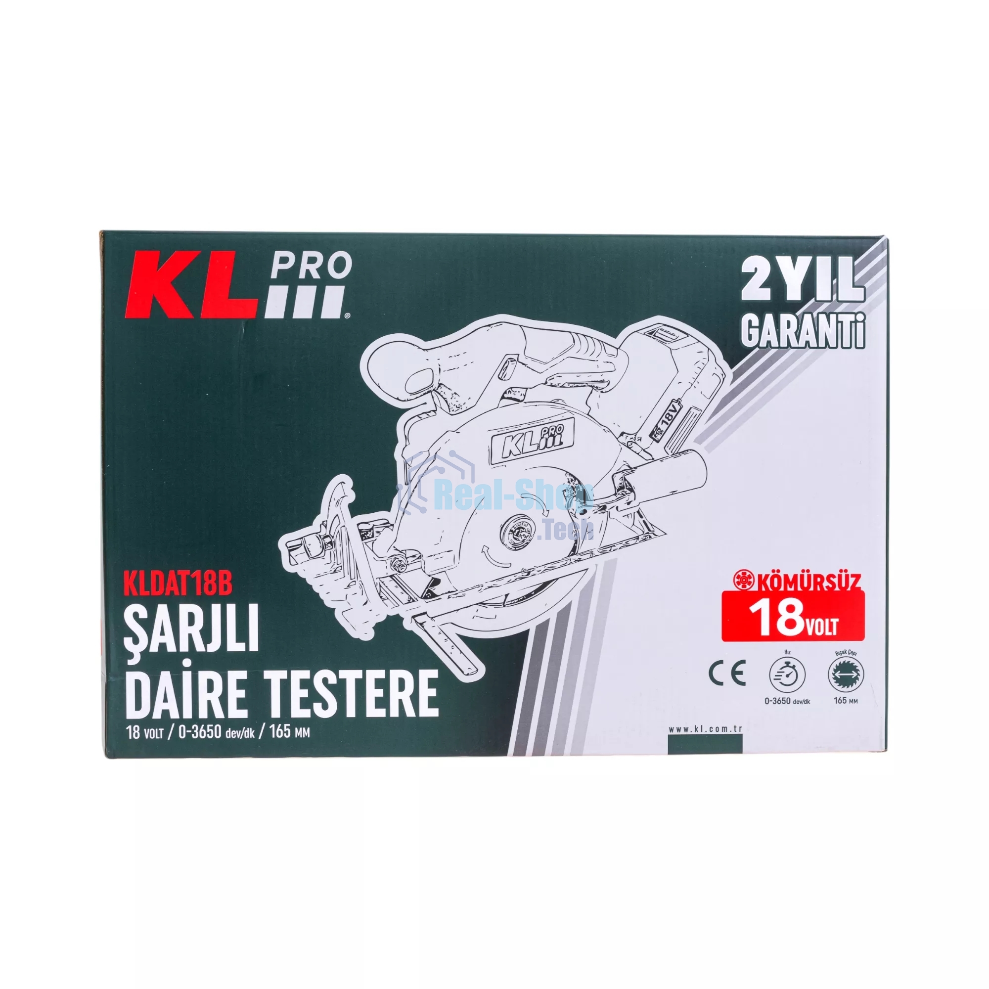 Профессиональная пила циркулярная бесщеточная KLPRO KLDAT18B-80 (18 В/8,0 А·ч, 3650 об/мин, 165мм)