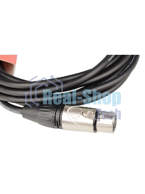 Кабель микрофонный FORCE FMC-05/4.5XLR (M) - XLR (F), высококачественный балансный, малошумящий с проводниками из безкислородной меди OFC, диаметр 6 мм, профессиональные металлические разъемы, длина 4,5 м, цвет черный
