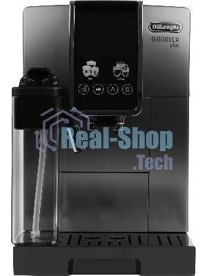 Кофемашина автоматическая DeLonghi Dinamica Plus ECAM380.95.TB черный/серый, исп. кофе - зерновой/молотый, 1.8 л, 1450 Вт, 15 Бар.