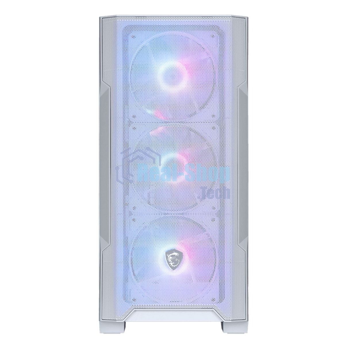 Компьютерный корпус MSI MAG FORGE M100R WHITE Mini-Tower, MATX, 1xUSB 3.0, 2xUSB 2.0, 4x120мм ARGb Fan, ARGb Control Board, Tempered Glass Window, Brown Box (932220)