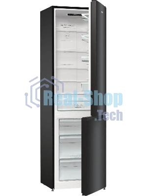 Холодильник Gorenje NRK6202EBXL4 черный матовый двухкамерный 235/96л морозилка снизу, No Frost