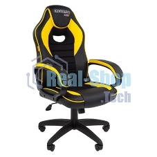 Кресло игровое Chairman game 16 Россия экопремиум черный/желтый (7028514)