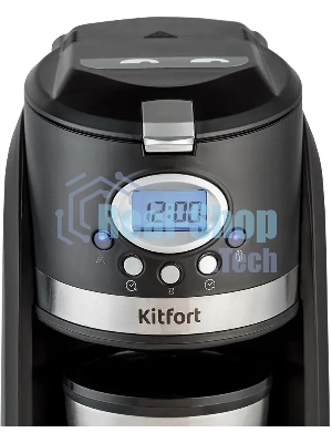 Кофеварка капельная Kitfort КТ-797 черный/нержавеющая сталь, исп. кофе - молотый, 0.42 л, 800 Вт.