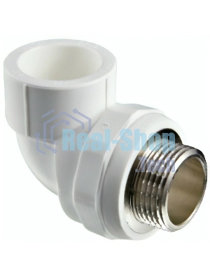 Уголок комбинированный VALTEC 32 х 3/4' НР полипропиленовый PPR белый PV7533205