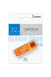 Флешка USB R/W Smartbuy R/W Glossy series Orange (SB64GbGS-Or), 64Gb, USB 2.0, R/W 25/15, оранжевый