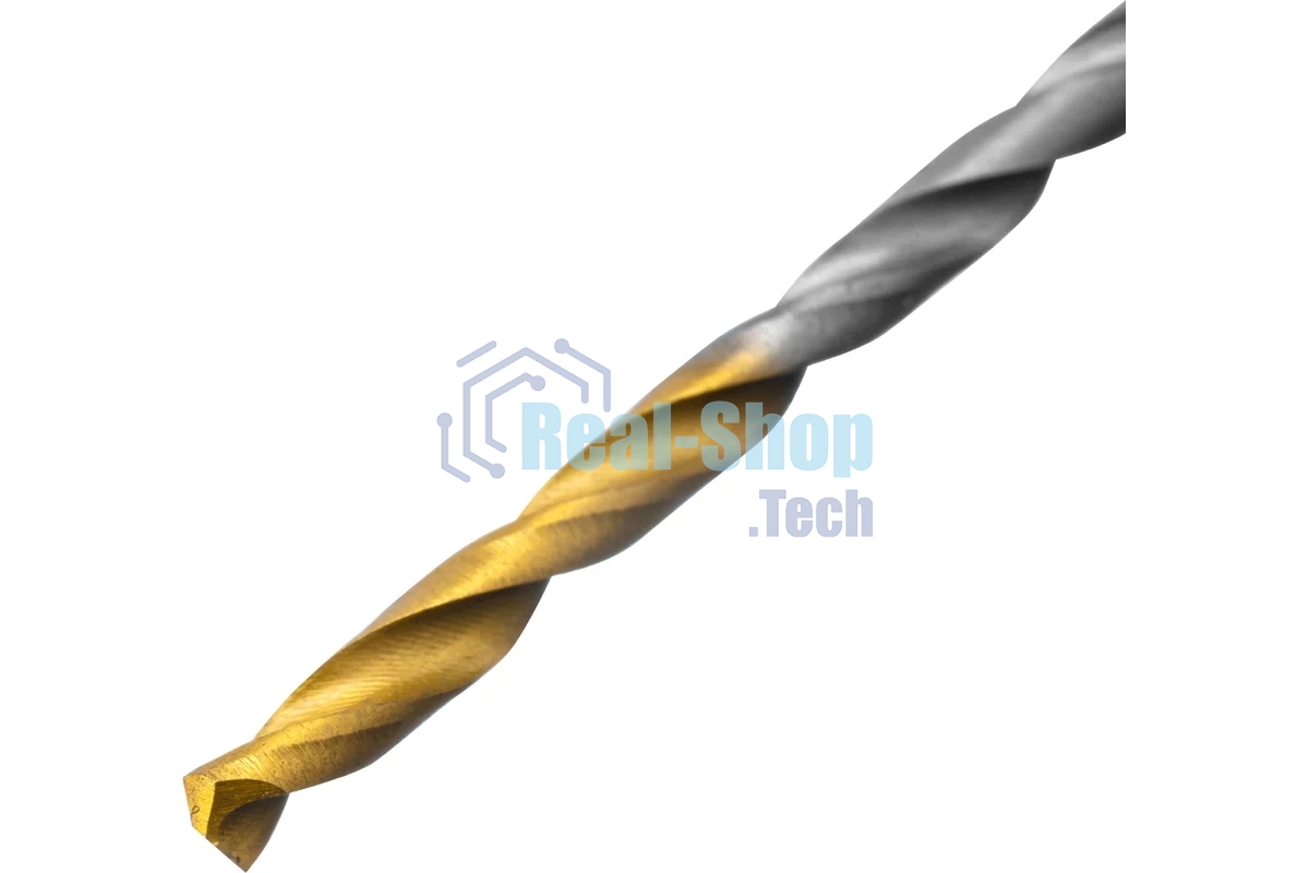 Набор сверл по металлу Denzel 1-13 мм, Р6М5-TiN, Golden Tip, 25 шт 723009