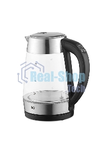 Чайник электрический BQ KT1700G черный-сталь, 2200 Вт, 1,7 л