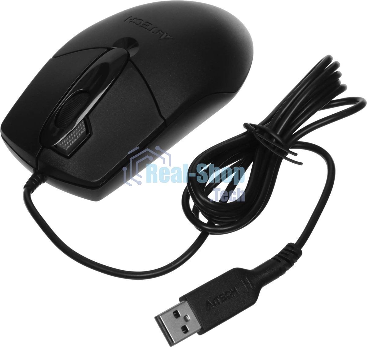 Мышь проводная A4Tech OP-730D черный, 1200 dpi, USB, кнопки - 4