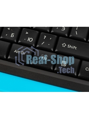 Комплект клавиатура+мышь A4Tech FStyler FG1010 беспроводной, USB, 2000 DPI, чёрный/синий