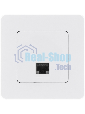 Розетка компьютерная RJ45 категория 6 UTP белый INSPIRIA