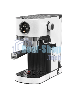 Кофеварка рожковая Korting KCM 1003 EW белый, исп. кофе - молотый, 1.2 л, 1350 Вт, 20 бар