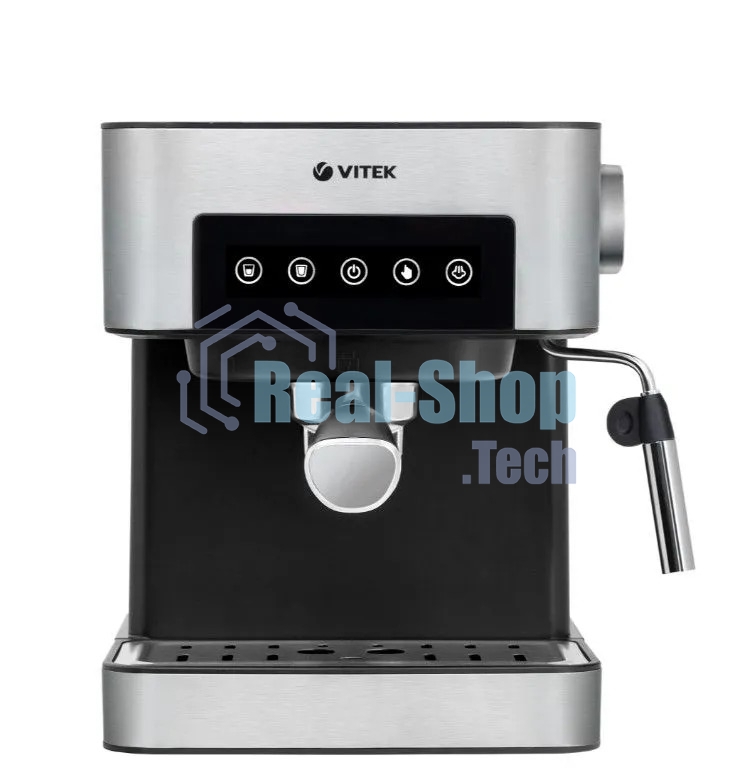 Кофеварка рожковая Vitek VT-1508 черный/серебристый 1.6 л 850Вт 15 бар