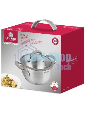 Кастрюля Rondell RDS-755 Balance 5 л 24 см, нержавеющая сталь 18/10, с крышкой