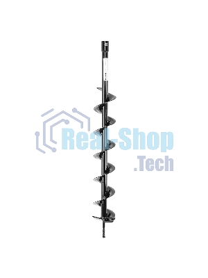 Шнек для грунта Denzel E-100, диаметр 100 мм, длина 800 мм, соединение 20 мм, несъемный нож