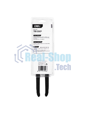 Ножницы по металлу прямые Deli DL4371 250мм, высокоуглеродистая сталь 55, прорезиненная рукоятка