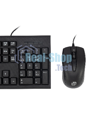 Комплект клавиатура+мышь Oklick 630M проводной, USB, 1600 DPI, чёрный