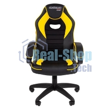 Кресло игровое Chairman game 16 Россия экопремиум черный/желтый (7028514)