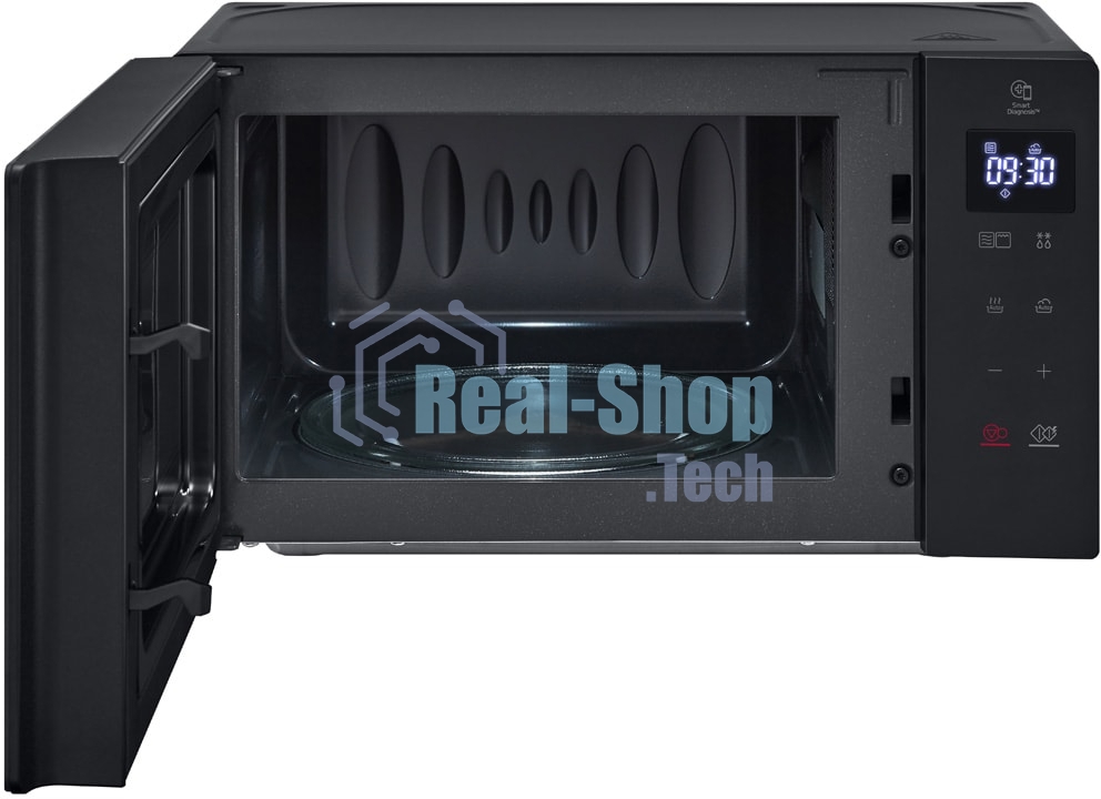 Микроволновая печь LG MH6032GAS черный, 20 л, 700 Вт, переключатели - сенсор