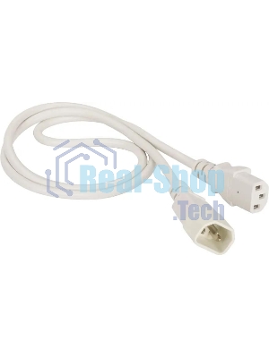 Шнур питания Lanmaster LAN-PP13/14-1.5-WH C13-С14 проводник.:3x0.75мм2 1.5м 220В 10А белый