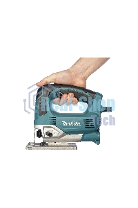 Лобзик электрический Makita JV0600K Лобзик,в\рук, 650Вт,500-3100об\м,ход-23мм,рез-90мм,2.4кг,чем,3маятн+1