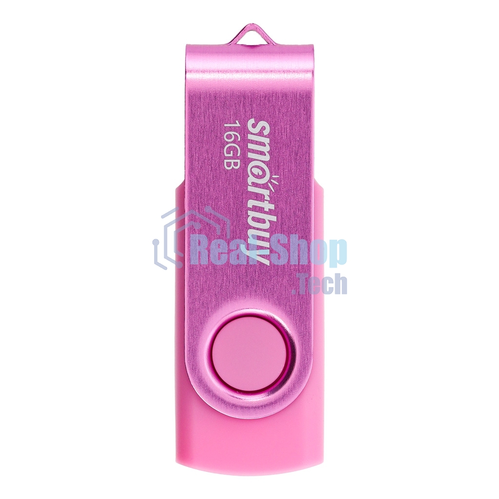 Флешка USB Smartbuy Twist Pink (SB016Gb2TWP), 16Gb, USB 2.0, R/W 15/12, розовый