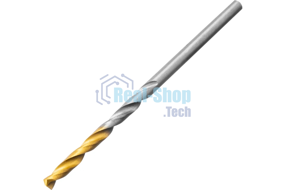 Набор сверл по металлу Denzel 1-13 мм, Р6М5-TiN, Golden Tip, 25 шт 723009