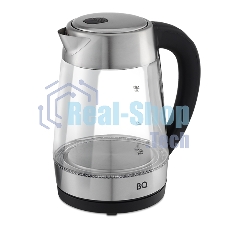 Чайник электрический BQ KT1700G черный-сталь, 2200 Вт, 1,7 л
