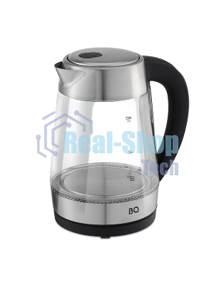 Чайник электрический BQ KT1700G черный-сталь, 2200 Вт, 1,7 л