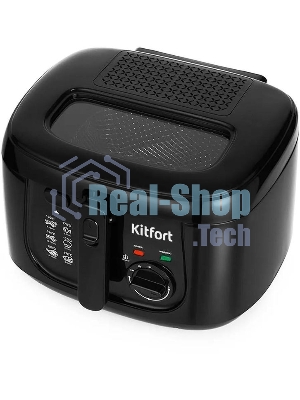 Фритюрница Kitfort KT-2018 чёрный, 1800 Вт, 2.5 л, 0.375 кг
