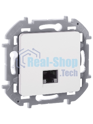 Розетка компьютерная RJ45 категория 6 UTP белый INSPIRIA