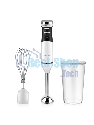 Блендер погружной BRAYER BR1243, 800 Вт, нерж лез, 2 ск, пл. рег, венч, стак 700, бел