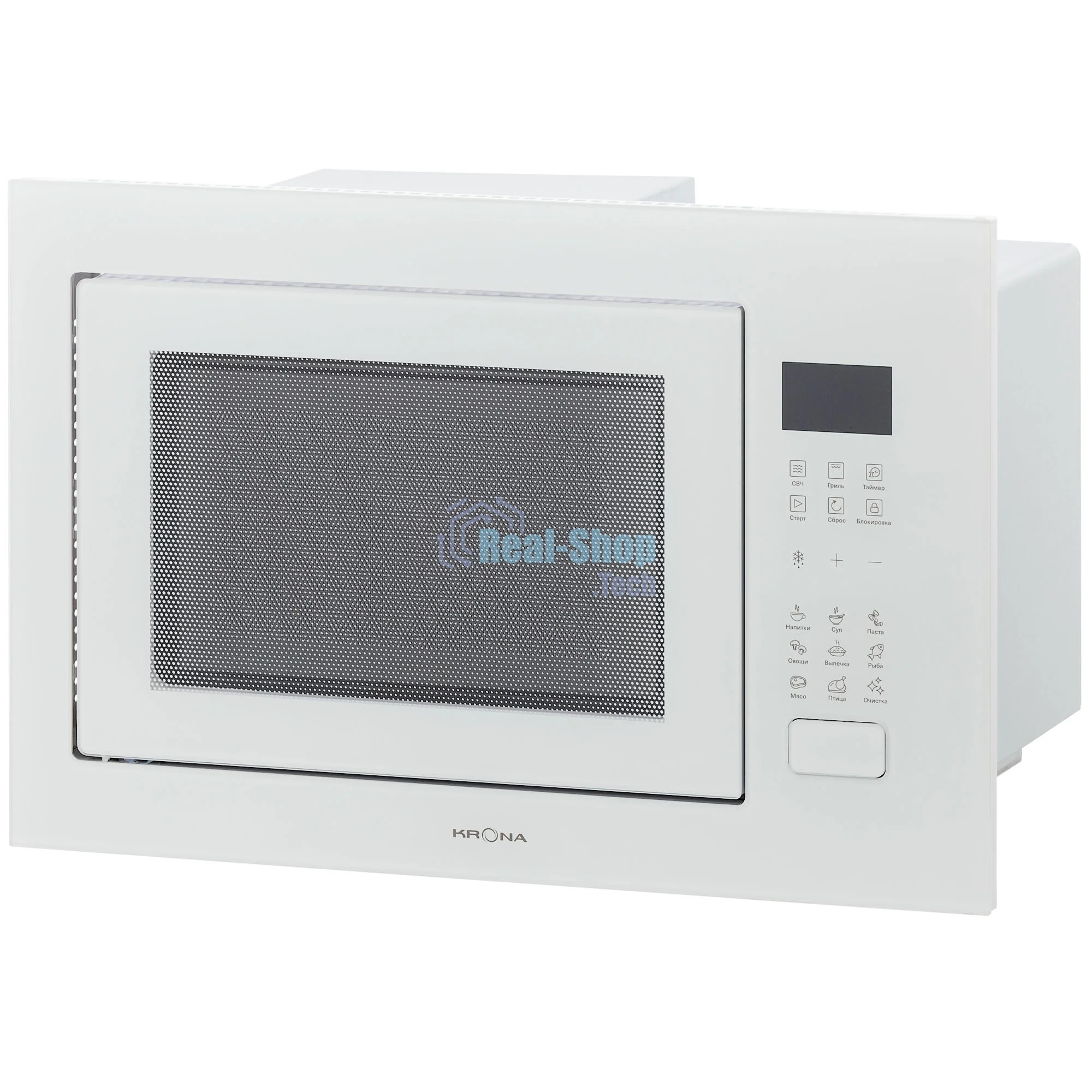 Микроволновая печь встраиваемая Krona REIN 60 WH белый, 25 л, 900 Вт, переключатели - сенсорные кнопочные (Touch Control)