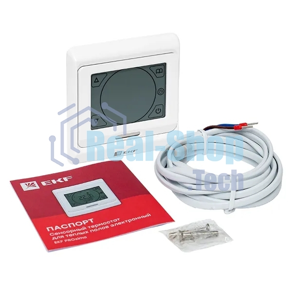 Сенсорный термостат для теплых полов электронный 16А 230В EKF