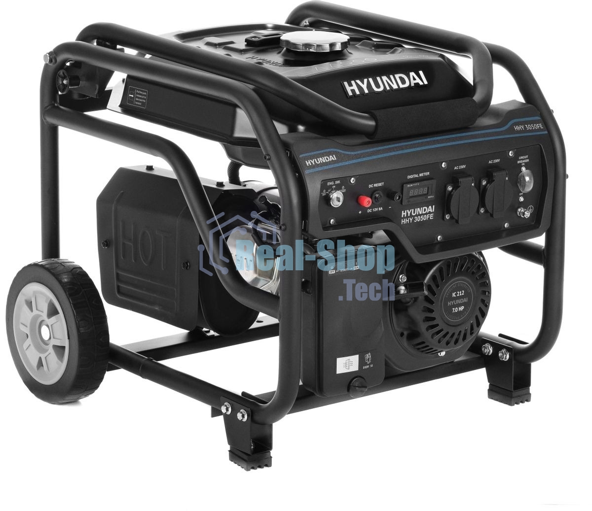 Электрогенератор бензиновый Hyundai HHY 3050FE, 3.2 кВт, 69 дБ, 51.5 кг