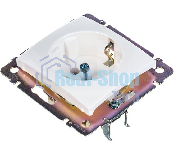 Механизм розетки 1-м СП Valena 2К+З с заземл. нем. станд. белый (DIY-упак.) Legrand 694280