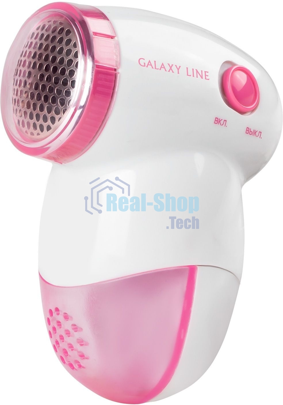 Машинка для удаления катышков Galaxy LINE GL 6301, белый c розовым, питание: 2 батарейки 