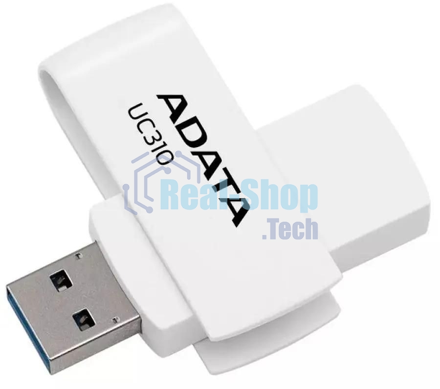Флешка USB ADATA UC310 (UC310-64G-RWH), 64Gb, USB 3.2 Gen 1, R/W 100/30, белый