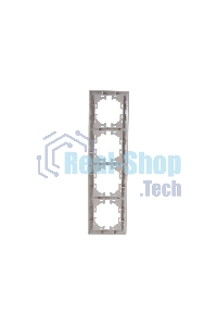 Рамка LEZARD 701-0300-149 серия Мира 4-ая горизонтальная б/вст кремовый со вст.