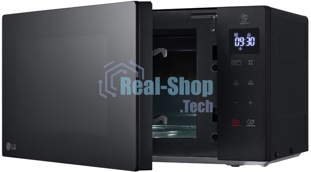 Микроволновая печь LG MH6032GAS черный, 20 л, 700 Вт, переключатели - сенсор