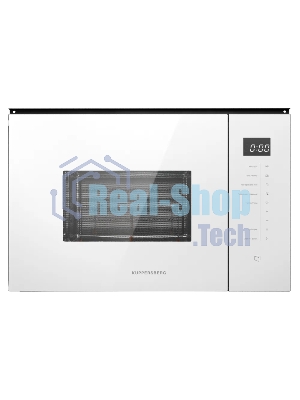 Микроволновая печь встраиваемая Kuppersberg HMW 651 W, объем 25 л, мощность 900 Вт, 5 уровней мощности, гриль, 8 автоматических программ, размораживание, сенсорное управление, белый