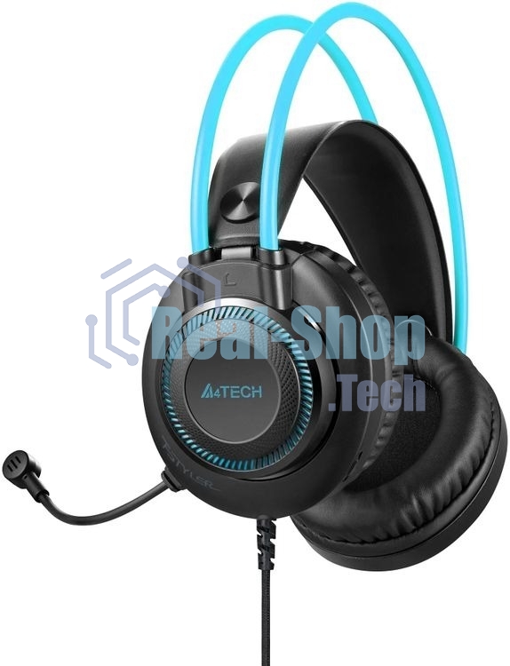Гарнитура A4Tech Fstyler FH200U серый/синий, проводная